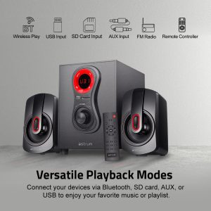 Astrum SM040 2.1CH 20W Multimedia Speaker, Bluetooth SD Card USB FM Remote